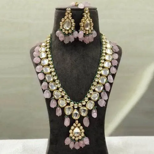 Long Big Kundan Necklace Set