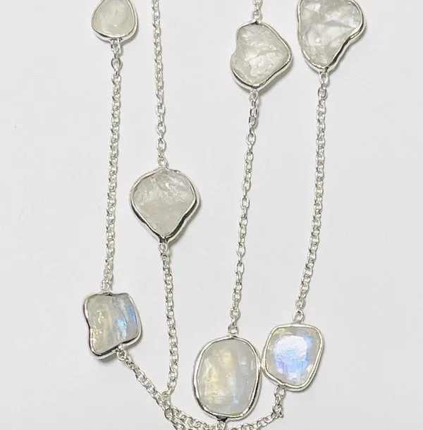 Long Moonstone Necklace (PG46)