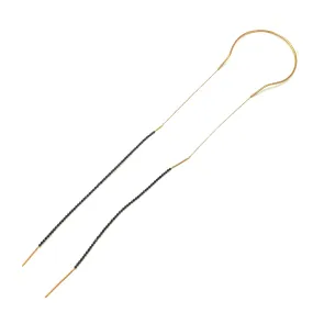 Long Spinel Golden Drape Necklace