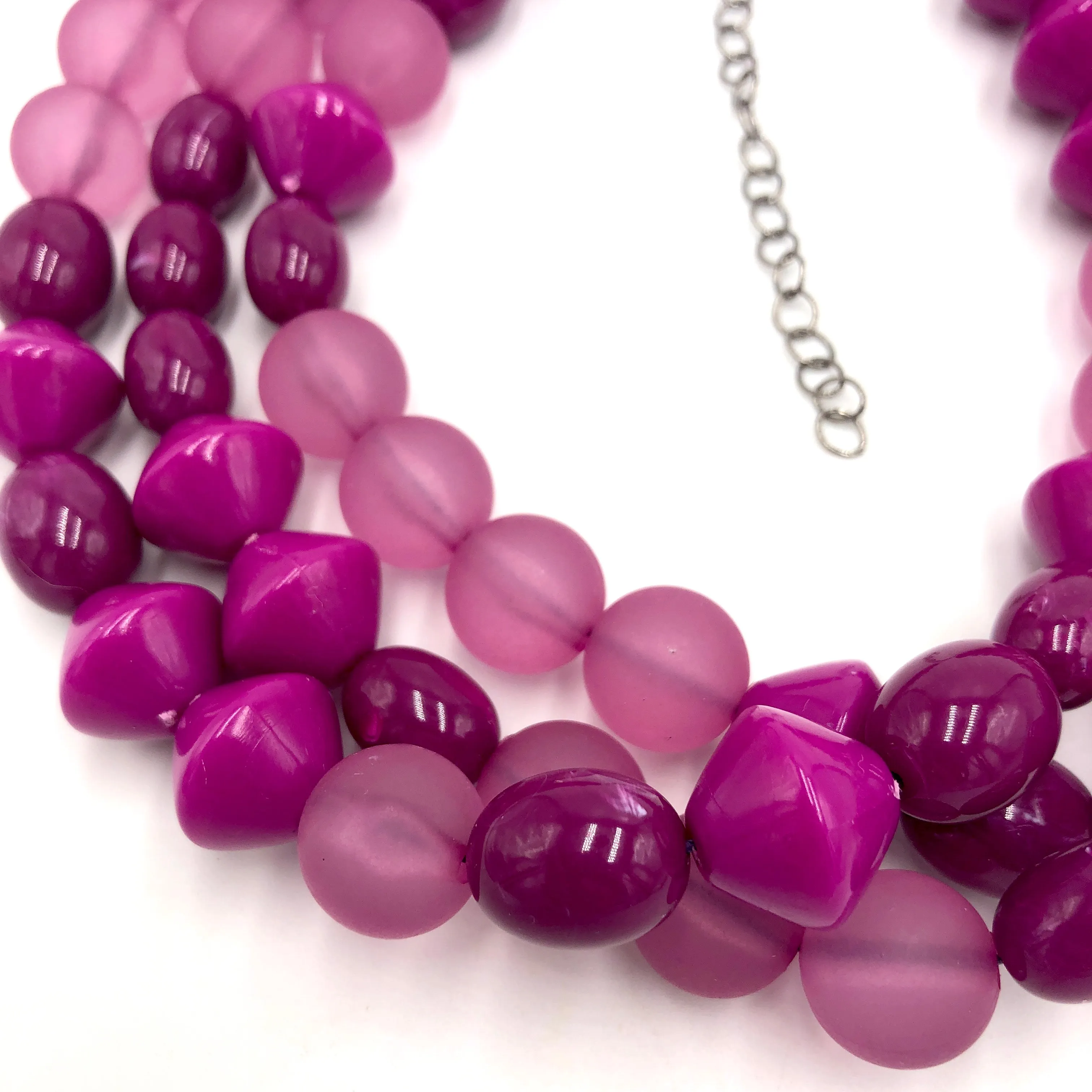 Magenta Violet Mix Morgan Necklace