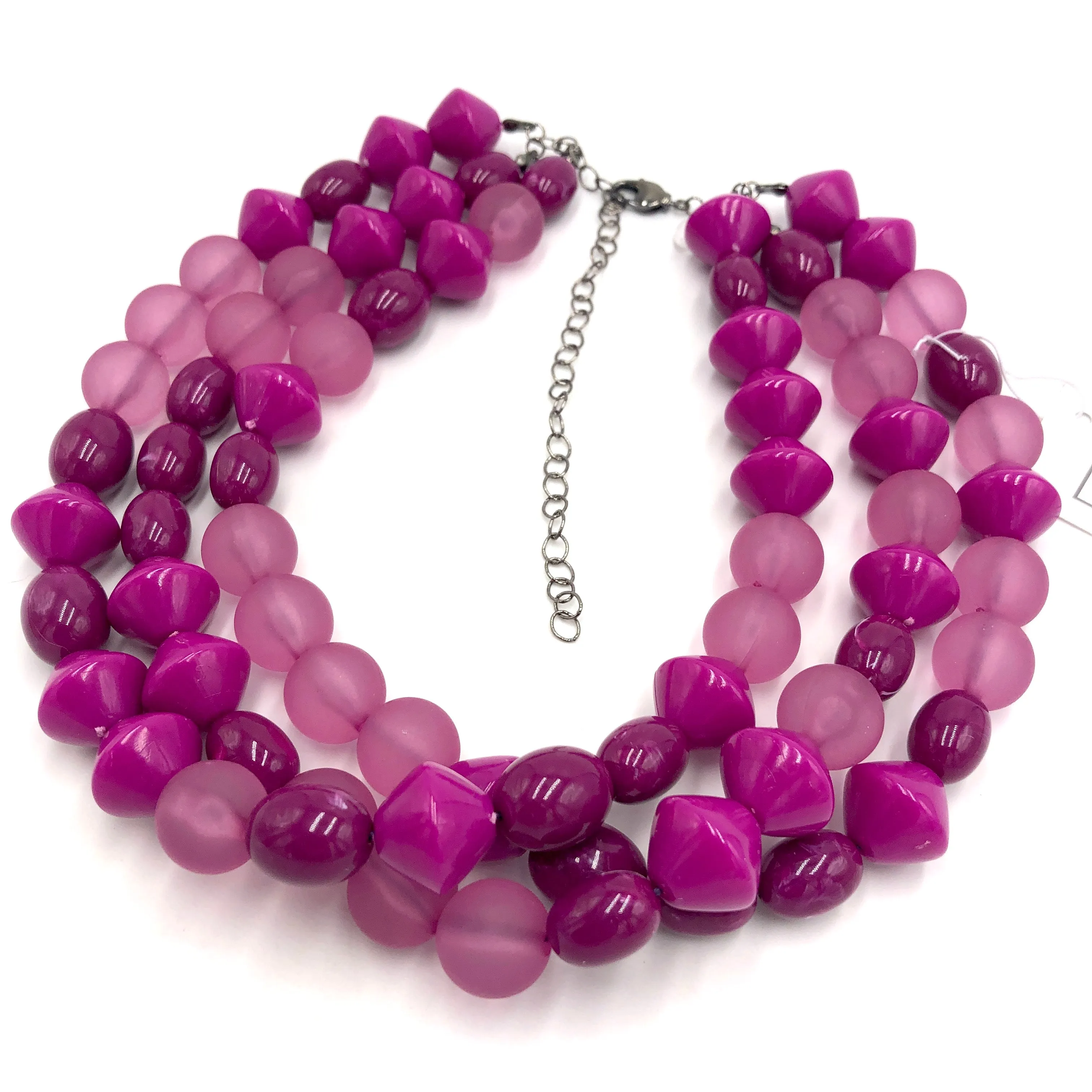 Magenta Violet Mix Morgan Necklace