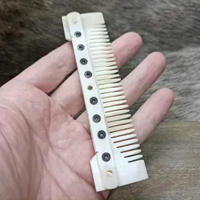 Medium Decorated Bone Viking Comb