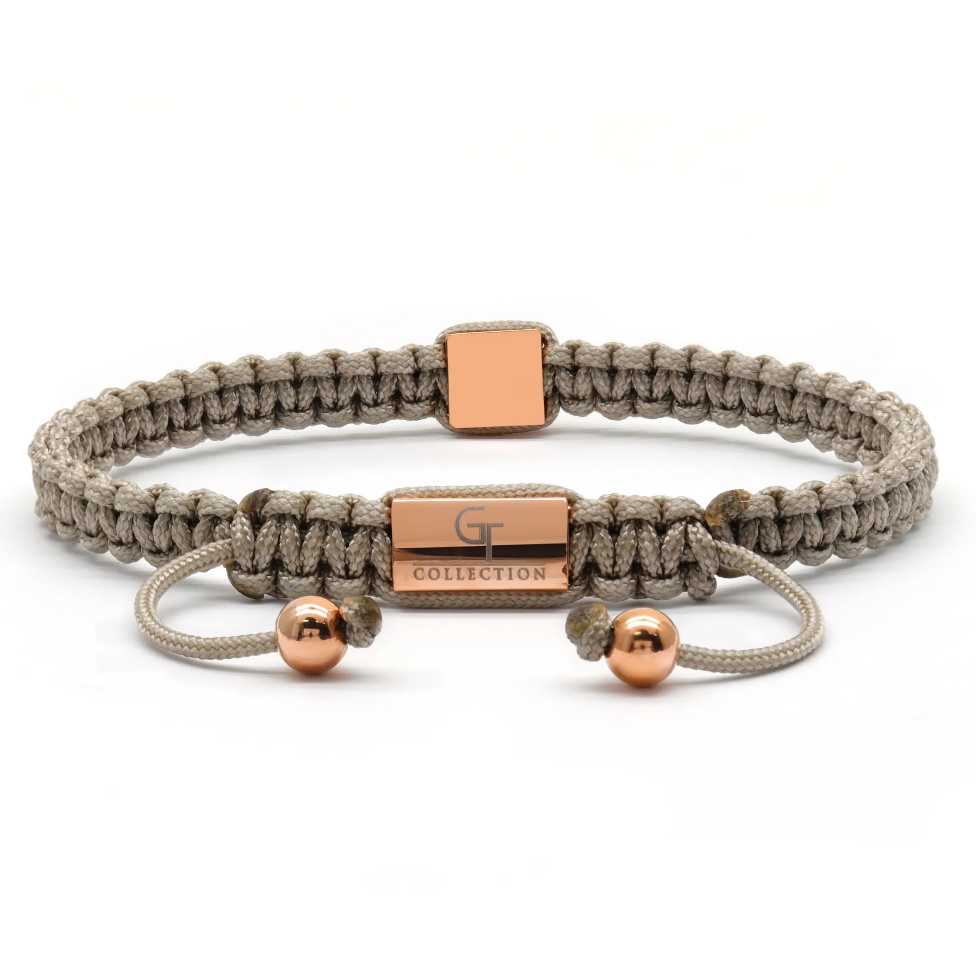 Men's Rose Gold Pyramid Bracelet with Zircon