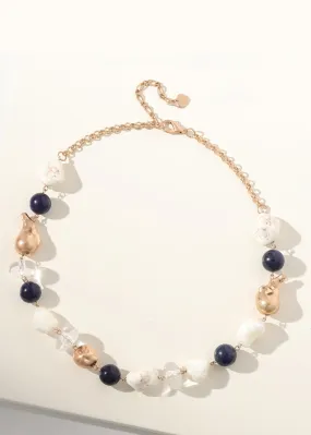 Merx - Lapis Stones & Nugget Necklace