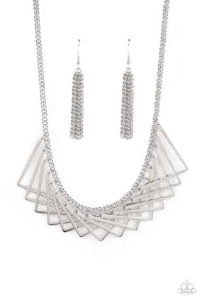 Metro Mirage - Silver Necklace - Paparazzi Accessories