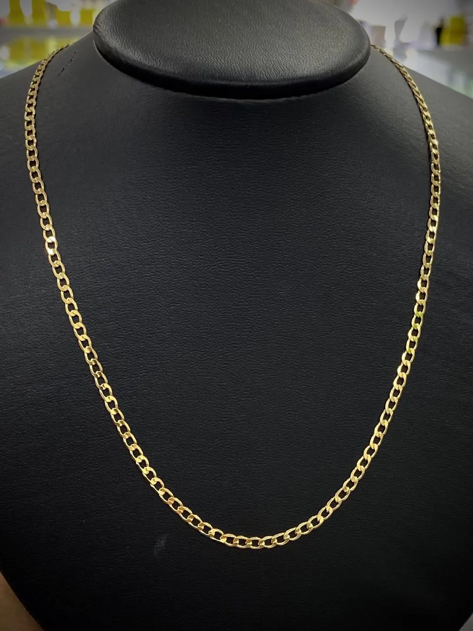 Miami Curb Necklace For Womens Mens Chains 14K Gold Filled Fashion Cadena 24" Stylish