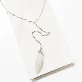 Moonstone Choker Lariat, Choker Necklace