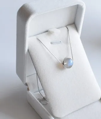 Moonstone Silver Necklace