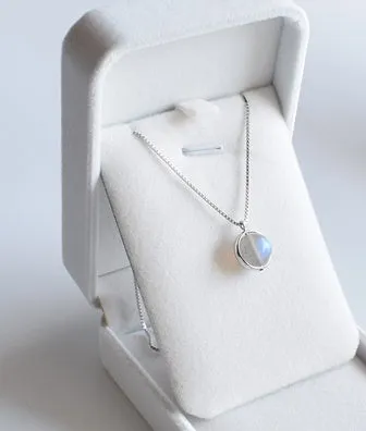 Moonstone Silver Necklace