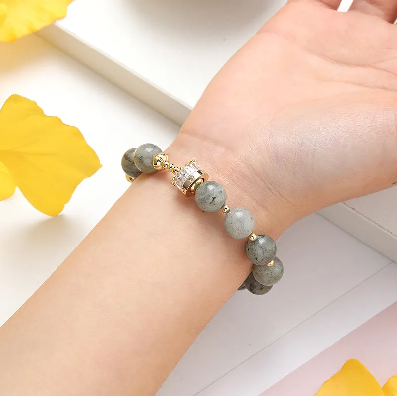 Moonstone Small Waist Transfer Bead Bracelet Women Design Small Light Luxury