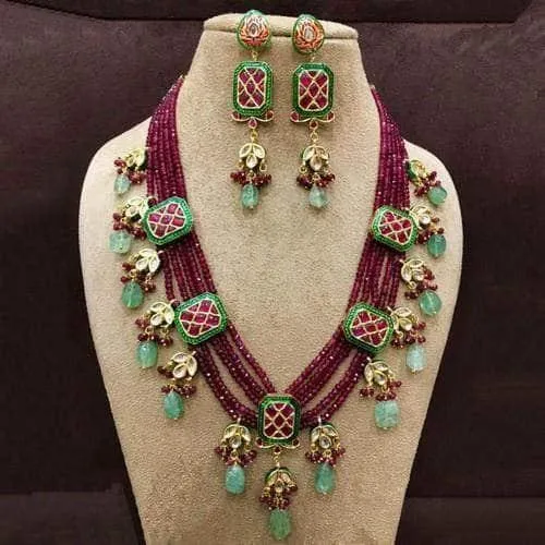 Multi Ruby Emerald Motif Set