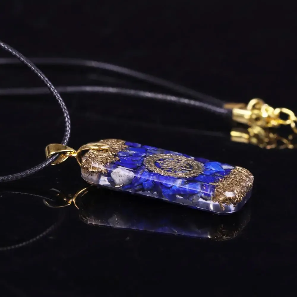 Natural Lapis Lazuli Reiki Orgonite Necklace