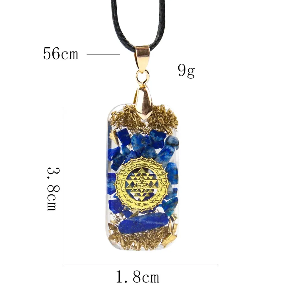 Natural Lapis Lazuli Reiki Orgonite Necklace