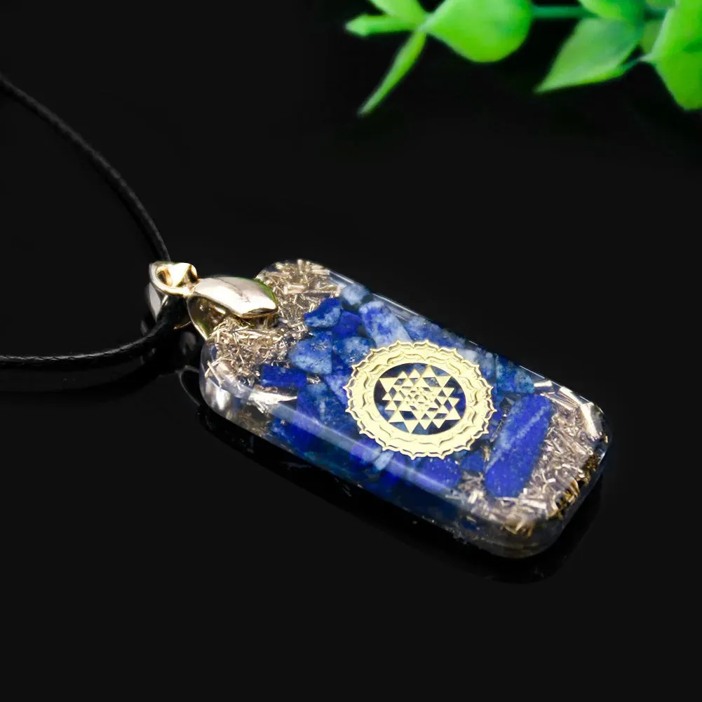 Natural Lapis Lazuli Reiki Orgonite Necklace