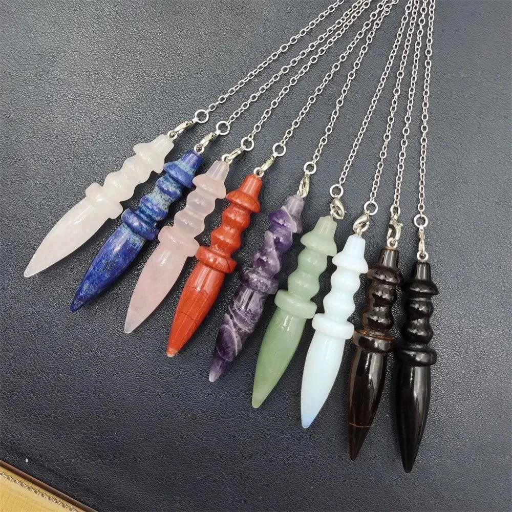 Natural Stone Egyptian Crystal Pendulum - Divination and Reiki