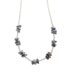 Nava Zahavi Moonstone and Gray Kashi Pearl Necklace