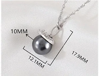 Necklace Pendant Blank Setting Flower Charm 18mm Sterling Silver White Gold Fine 925 For One Pearl Prong DIY Jewelry Finding Wholesale 1pc