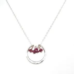 Necklace - Serena Ruby Sterling Silver by Foamy Wader