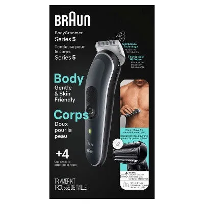 New - Braun Series 5 BG5360 Men's Rechargeable Body Groomer   2 Attachment Combs