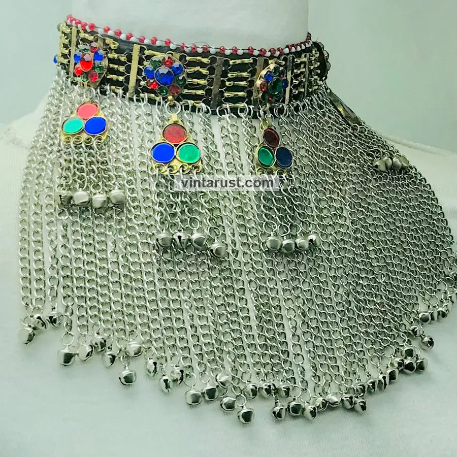 Nomadic Collar Choker Necklace With Dangling Bells