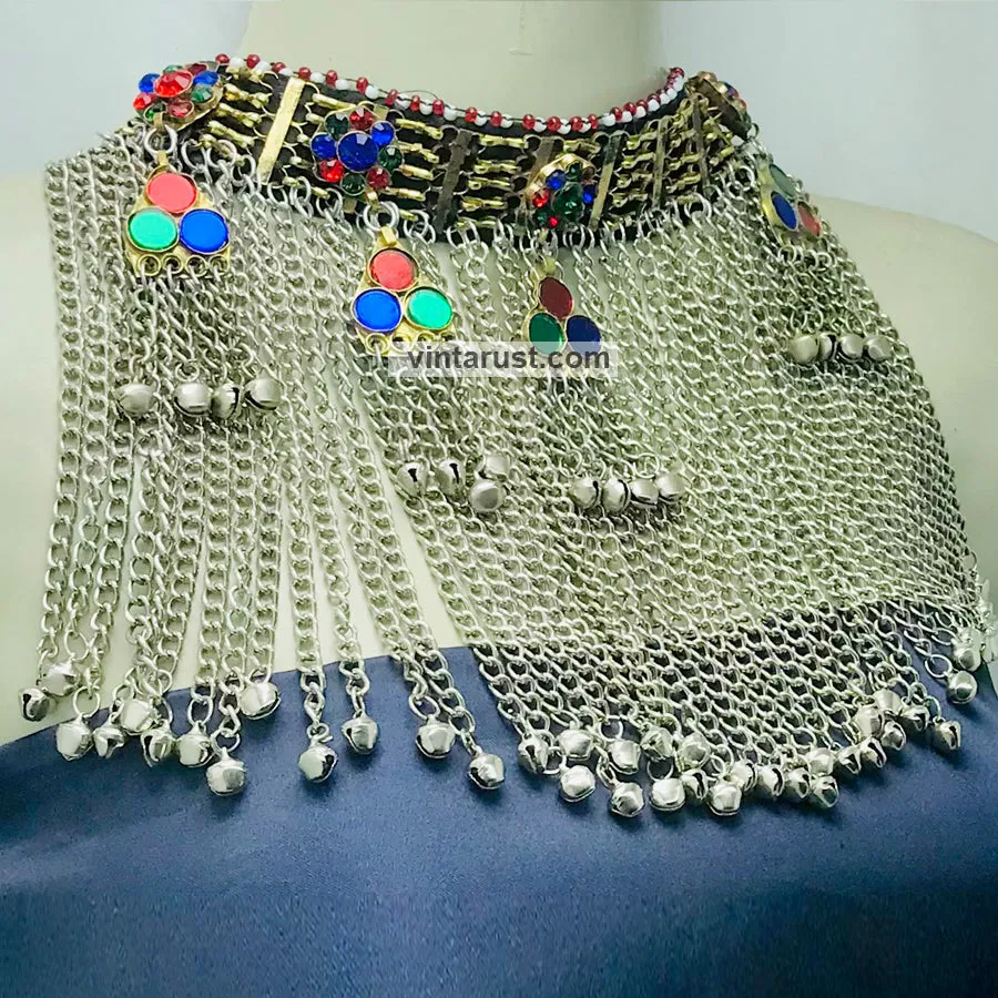 Nomadic Collar Choker Necklace With Dangling Bells