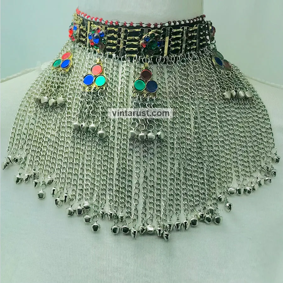 Nomadic Collar Choker Necklace With Dangling Bells