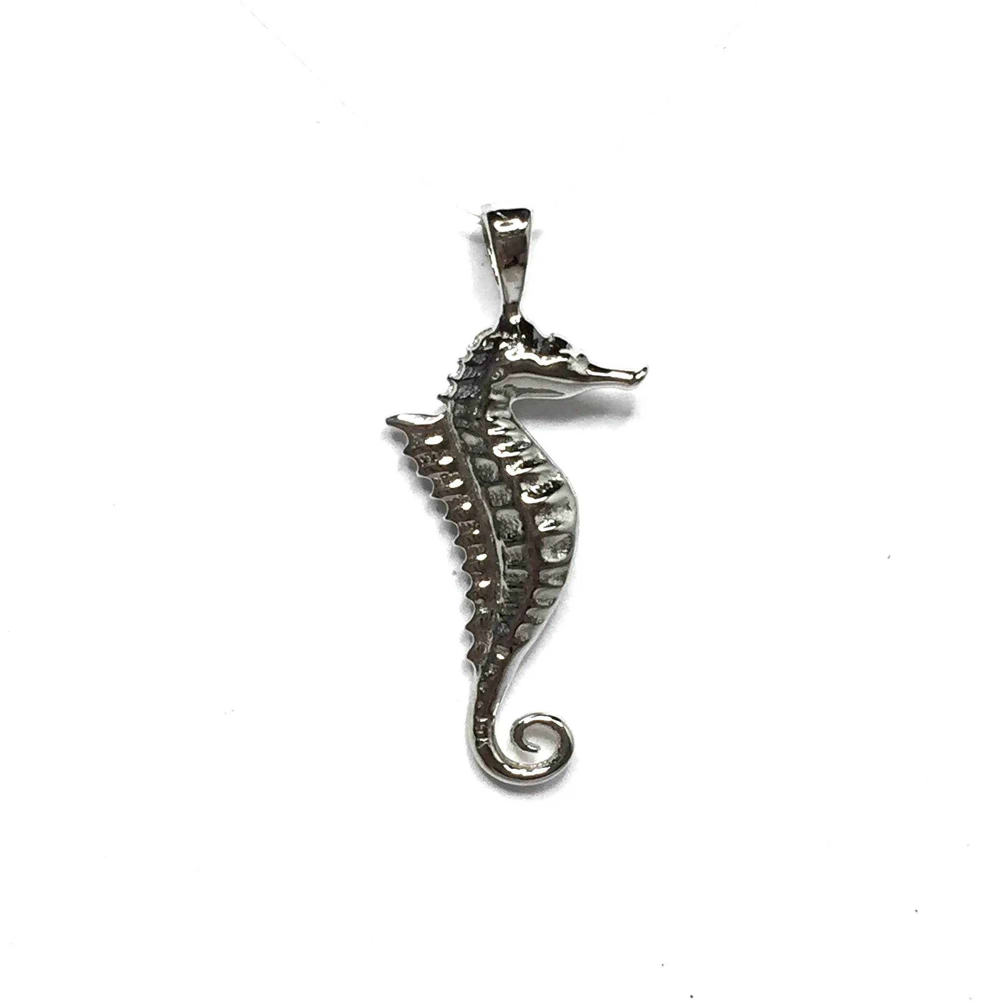 Onyx Inlaid Seahorse Pendant