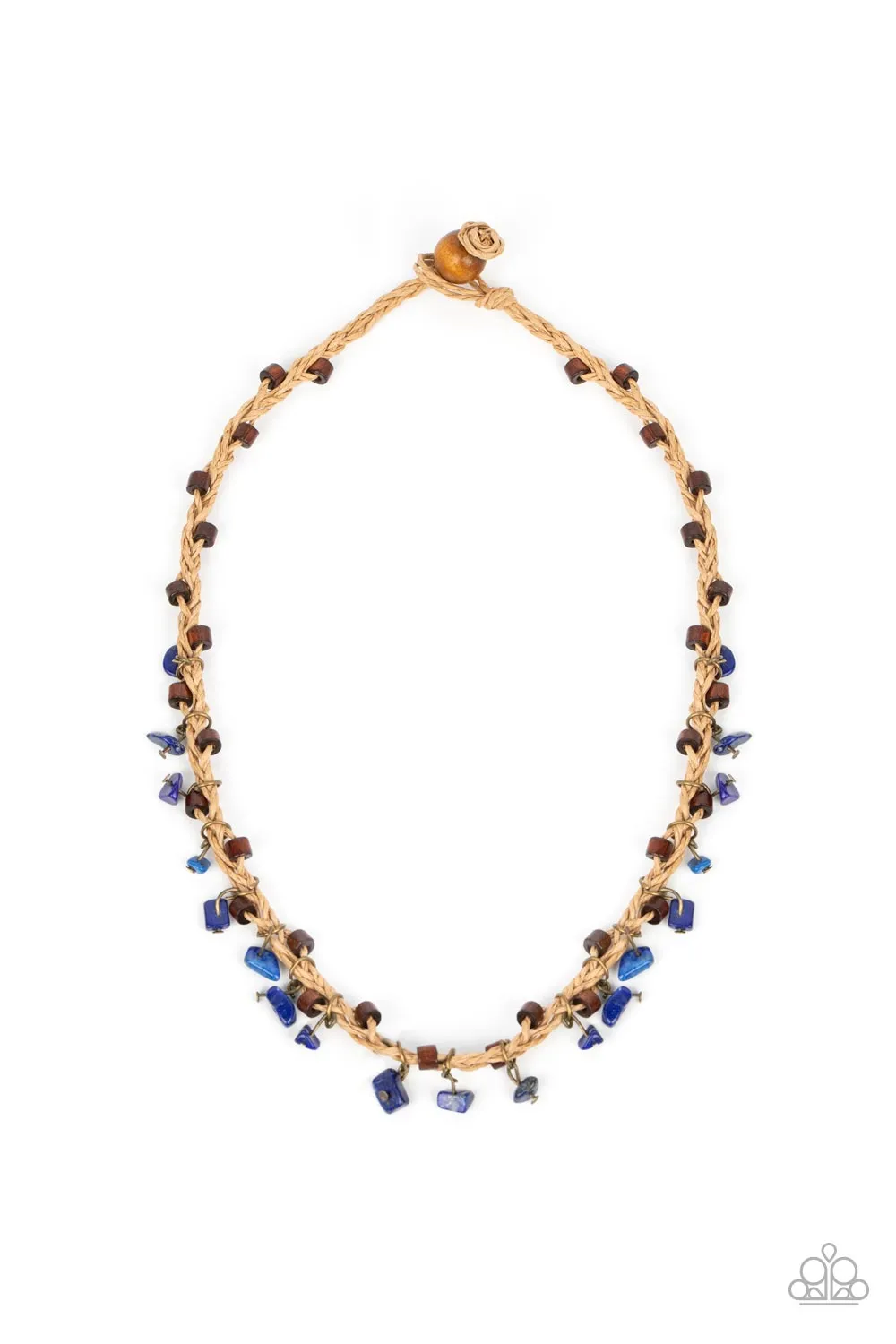 Open Door Jewelry - Canyon Voyage - Blue Necklace - Paparazzi Accessories