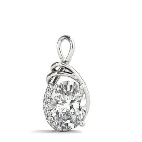 Oval Knot Lab Grown Diamond Pendant & Chain (2.20ct TDW)