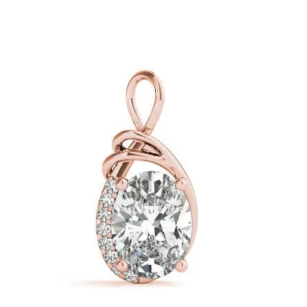 Oval Knot Lab Grown Diamond Pendant & Chain (2.20ct TDW)