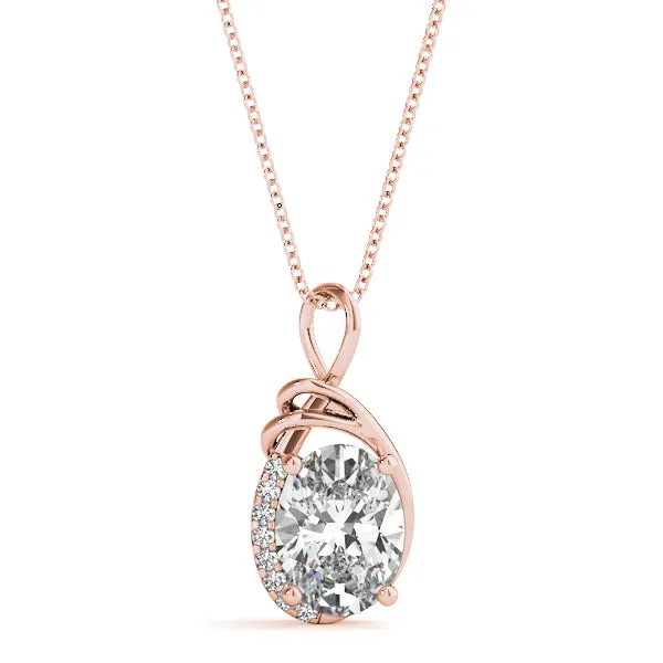 Oval Knot Lab Grown Diamond Pendant & Chain (2.20ct TDW)