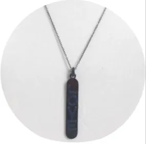 Pavé Saphire Love Brail Pendant Necklace