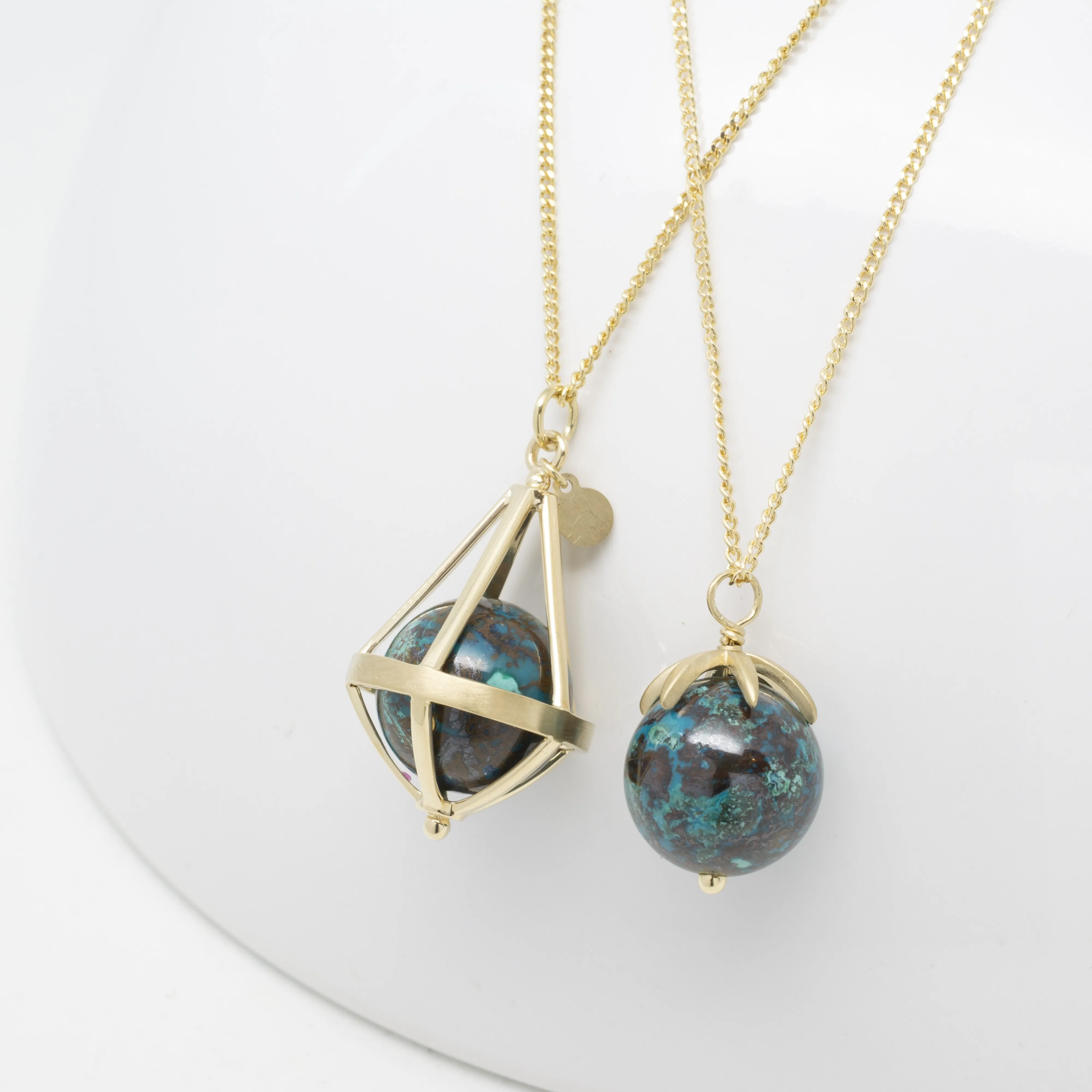 Pentagonal Cage Necklace | Multiple Options