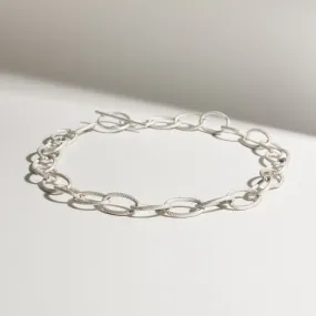 "L'Or" Chunky Silver Chain Choker