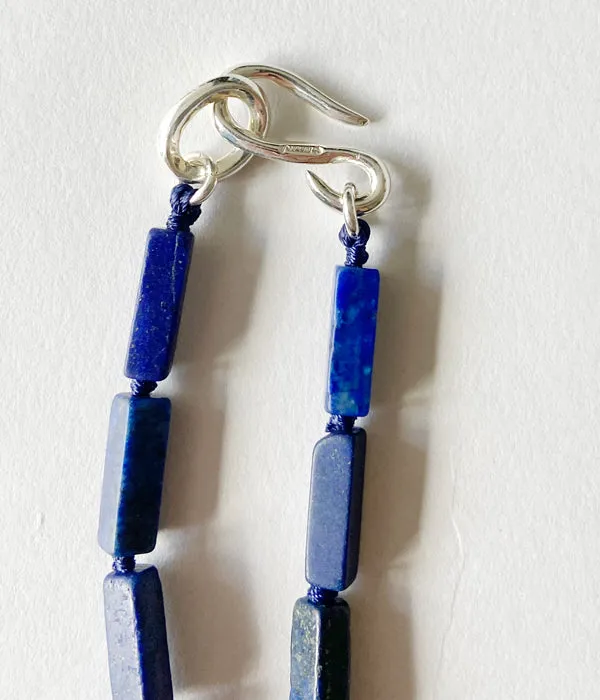 R.ALAGAN/RECTANGLE STONE NECKLACE(LAPIS LAZULI)