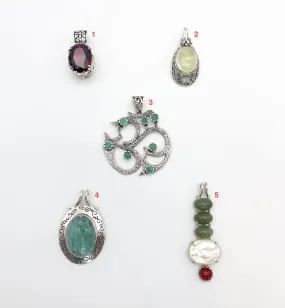 Rare Offer - Unique Gemstone Pendants, Statement Pendant, Large Stone Pendant, Heavy Pendant, Heirloom Silver Pendants