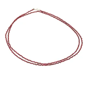 Ruby Bead Choker Necklace