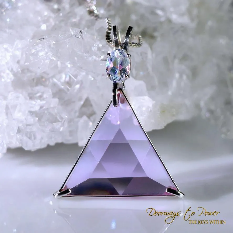 Ruby Lavender Mystic Topaz Quartz Vogel Star of David Pendant