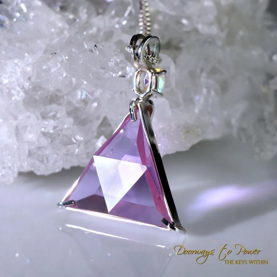 Ruby Lavender Mystic Topaz Quartz Vogel Star of David Pendant