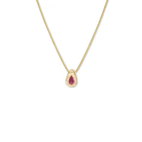 Ruby Teardrop Necklace