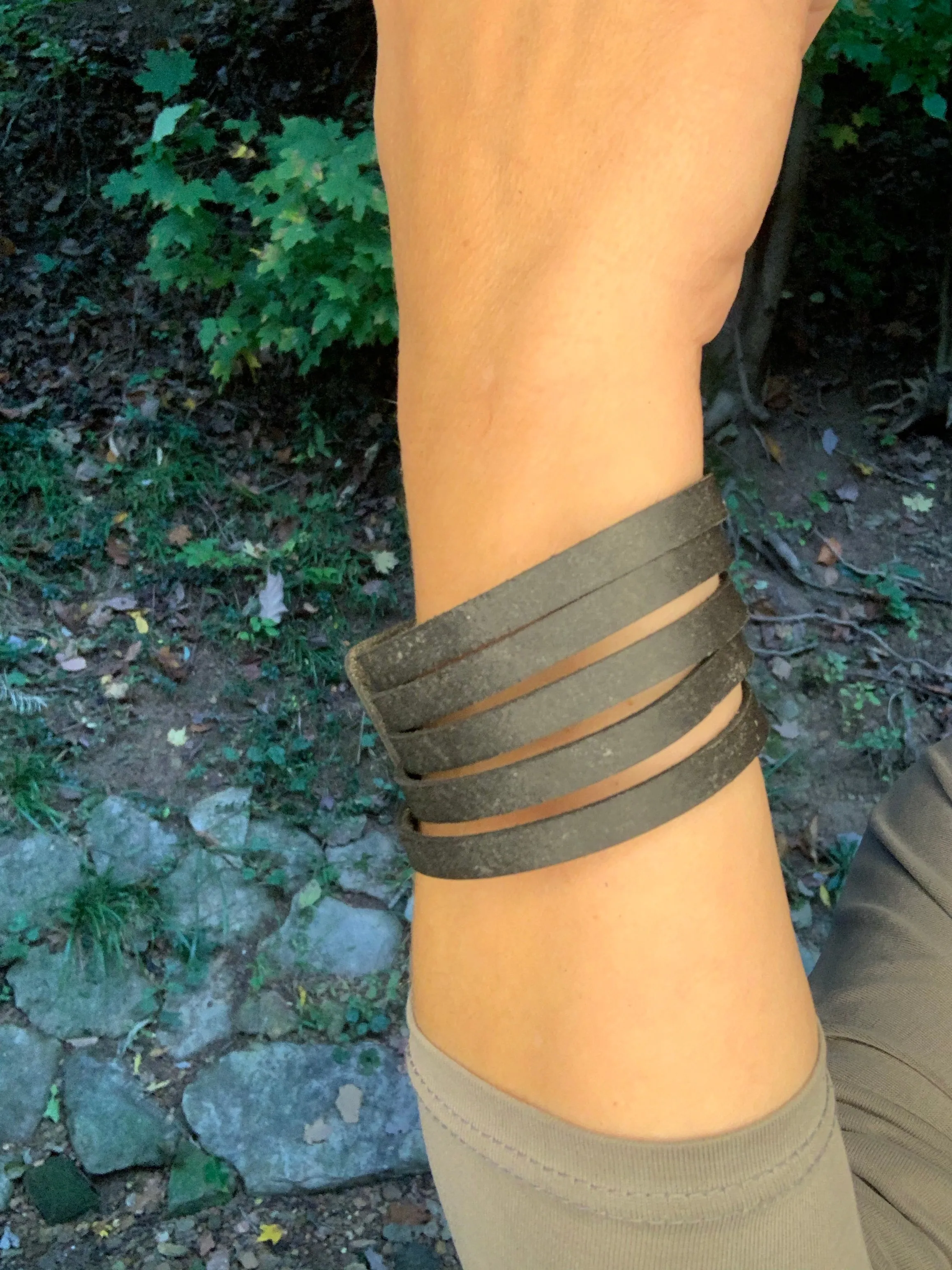 Shredded Leather Cuff