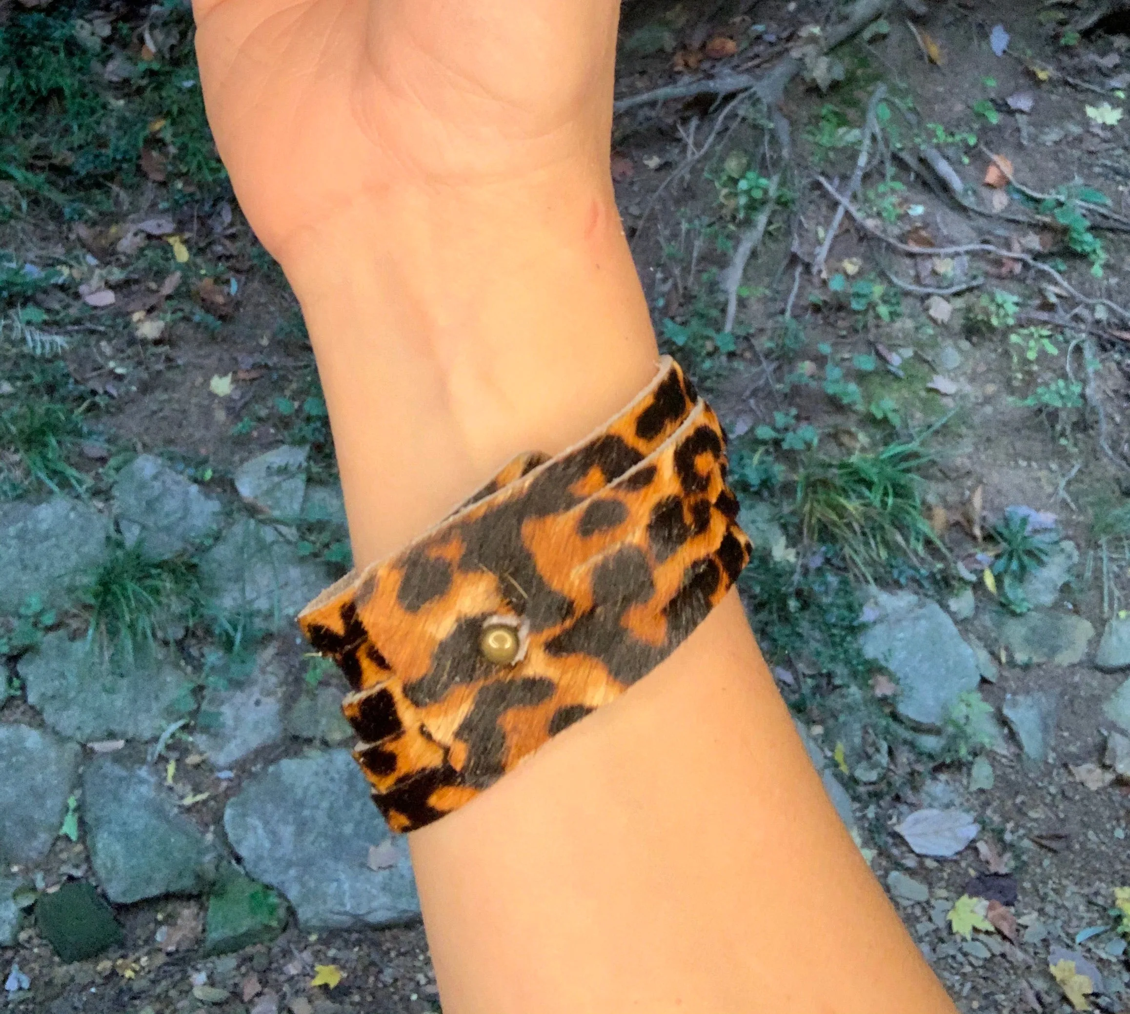 Shredded Leather Cuff