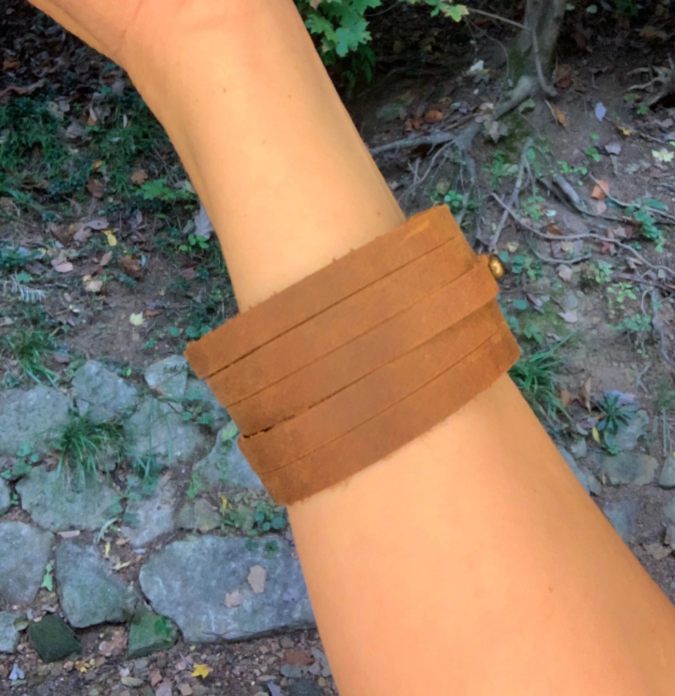 Shredded Leather Cuff