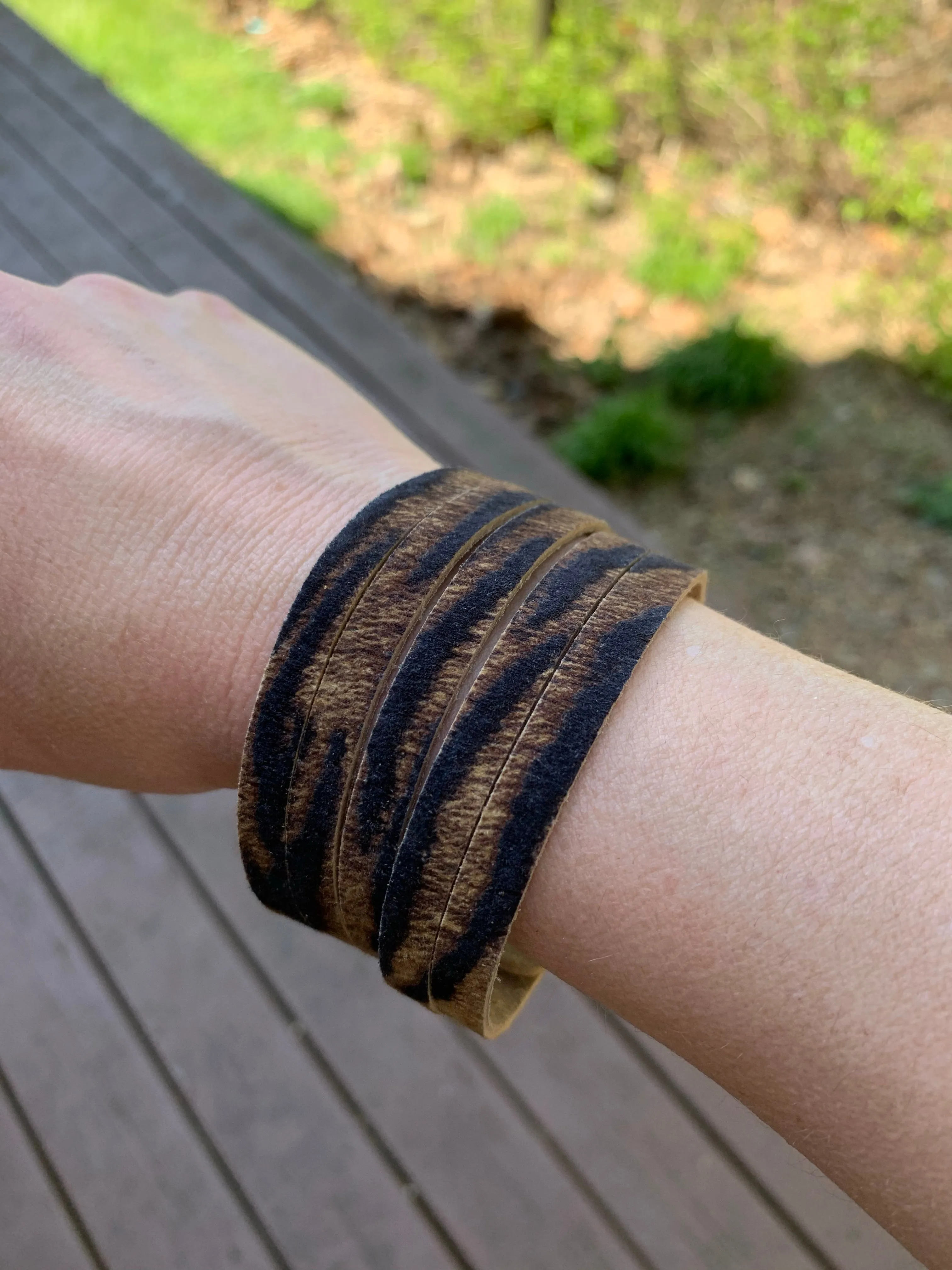 Shredded Leather Cuff