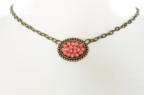 Sideways Mini Oval Necklace