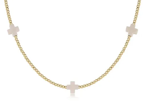 Signature Cross Gold 2mm - Off-White