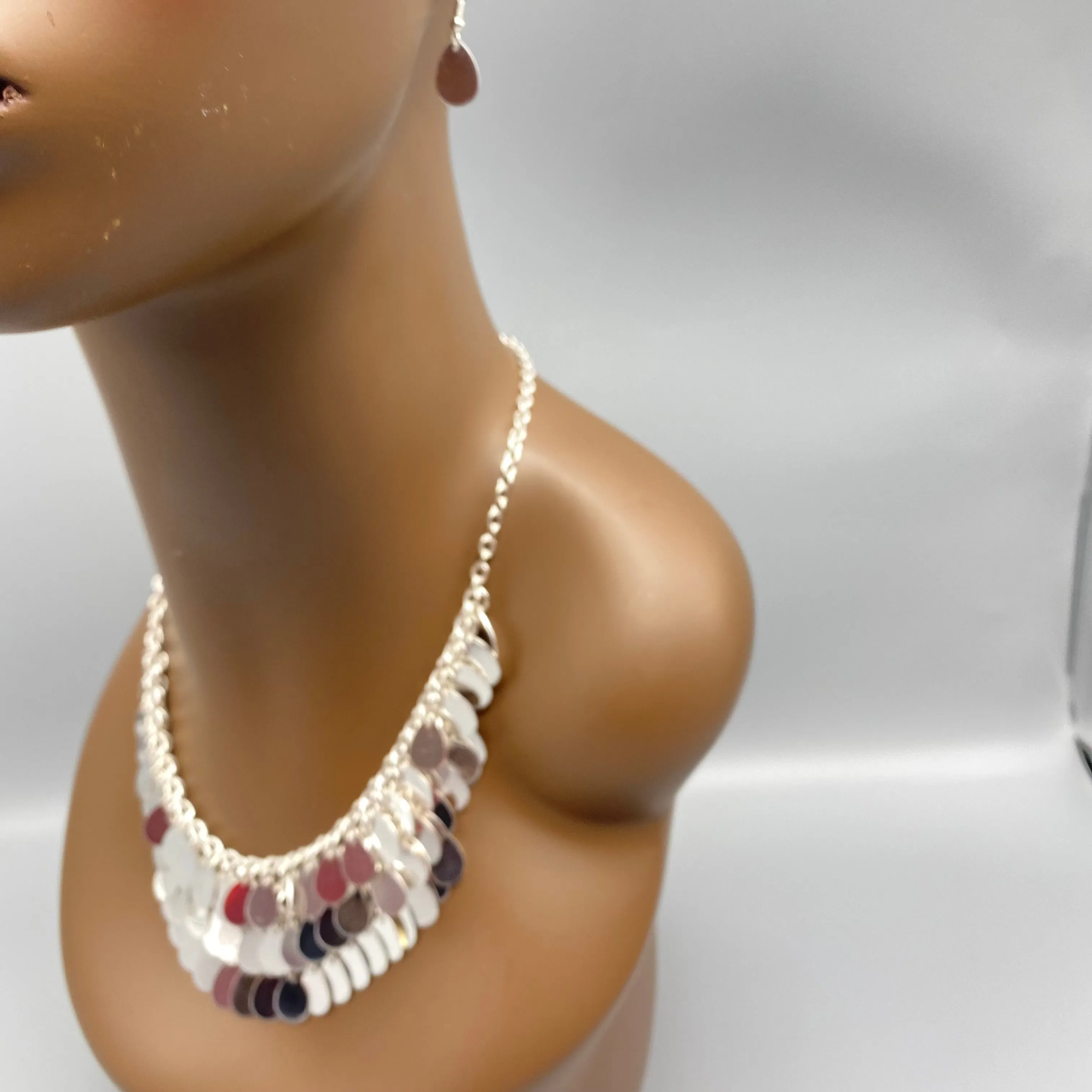 Sika Teardrop Charms Necklace & Earrings