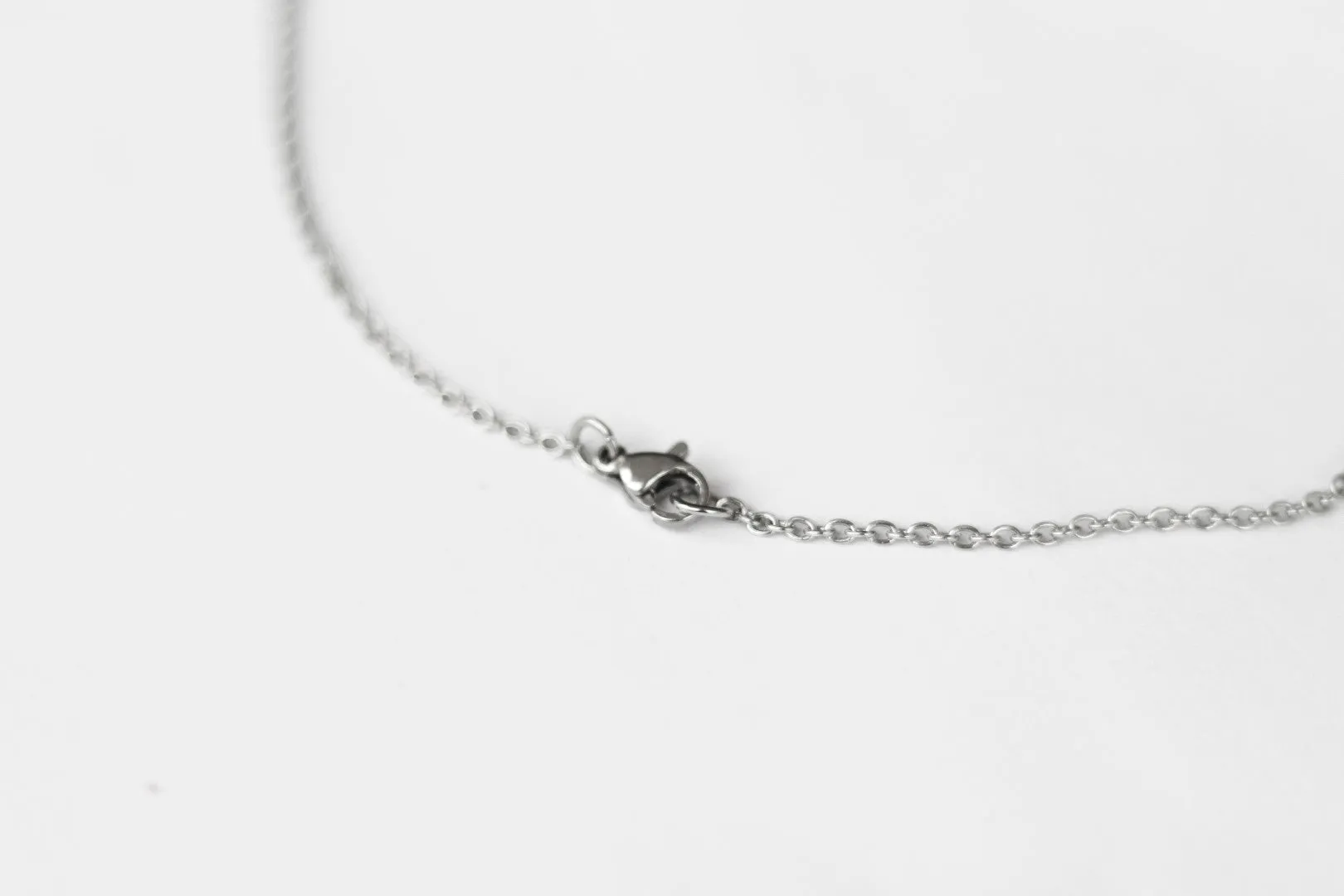 Silver cat necklace for men, stainless steel chain, animal pet necklace, waterproof jewelry