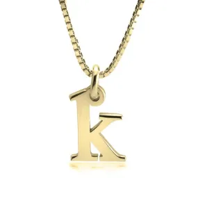 Small Initial Necklace - 24k Gold Plated