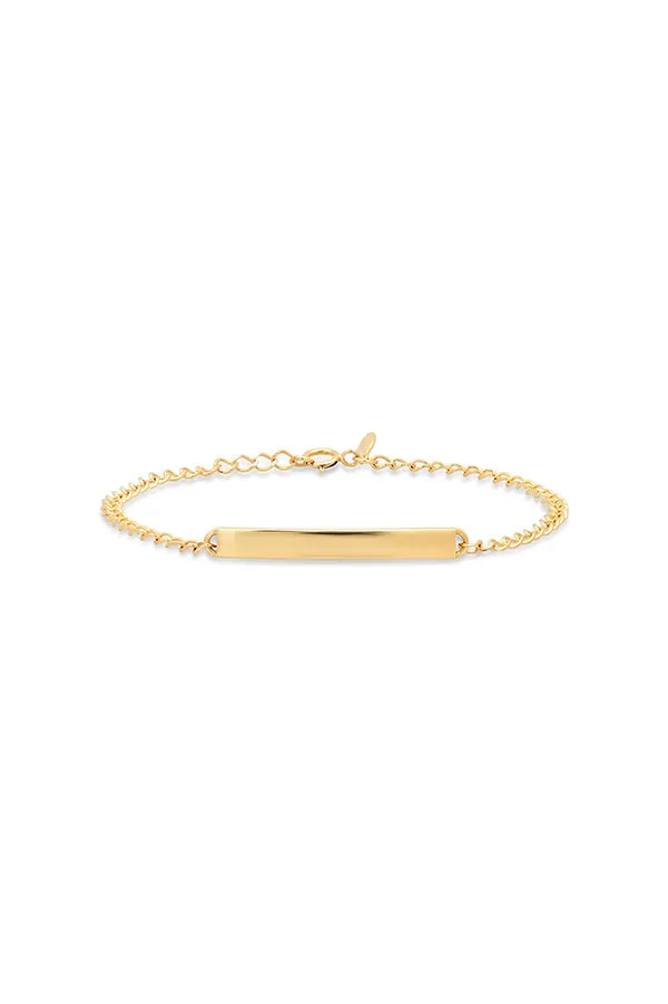 Solid Gold ID Bracelet